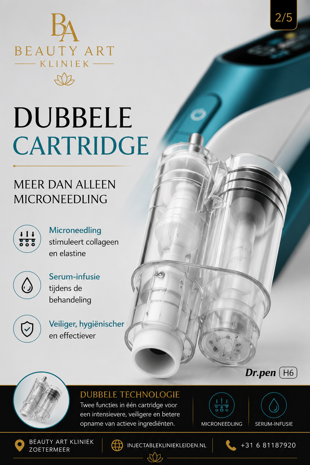 Dermapen dubbele cartridge